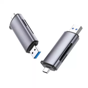 Ugreen 50706 αναγνώστης καρτών USB/Micro-USB Ασημί