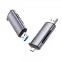 Ugreen 50706 αναγνώστης καρτών USB/Micro-USB Ασημί