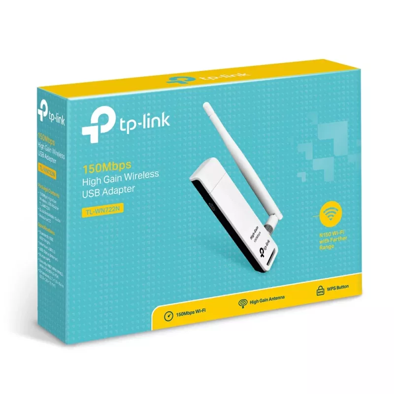 Κάρτα δικτύου TP-Link TL-WN722N, WLAN 150 Mbit/s, USB, Wi-Fi 4, 2,4 GHz