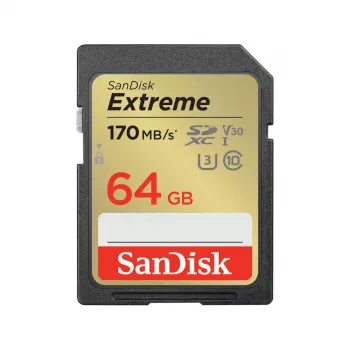 Κάρτα μνήμης SDXC SanDisk Extreme 64GB, UHS-I, U3, V30 (SDSDXV2-064G-GNCIN)