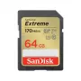 Κάρτα μνήμης SDXC SanDisk Extreme 64GB, UHS-I, U3, V30 (SDSDXV2-064G-GNCIN)