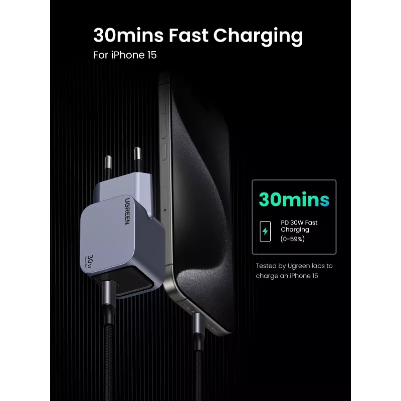 Ugreen 35006 Φορτιστής για φορητές συσκευές Universal Γκρι AC Εσωτερικού χώρου