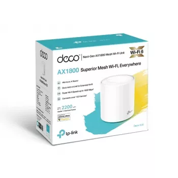 TP-Link AX1800 Whole Home Mesh Wi-Fi 6 System, Λευκό, Εσωτερικό, Mesh-Router, Ρεύμα, FCC