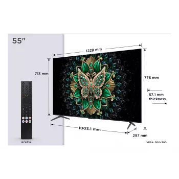 TCL C6K 55C6K Τηλεόραση 139,7 cm (55 ίντσες) 4K Ultra HD Smart TV Wi-Fi Μεταλλικό