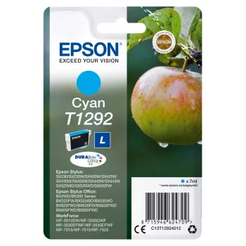 Epson Μεμονωμένη συσκευασία Cyan T1292 DURABrite Ultra Μελάνι, Cyan, 7 ml, 1 τεμ., 474 σελίδες