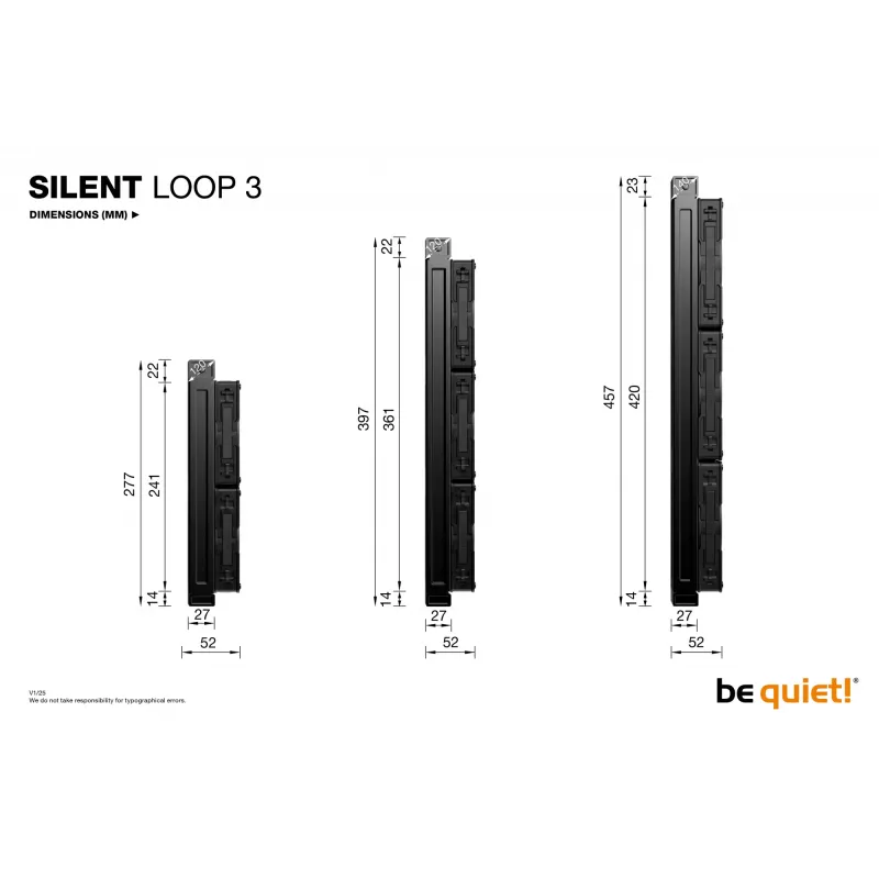 be quiet Silent Loop 3 420 mm Επεξεργαστής All-in-One Υδρόψυξη 14 cm Μαύρο 1 τεμ.