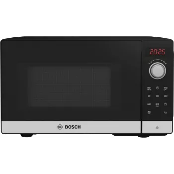 Bosch Serie 2 FFL023MS2 Φούρνος μικροκυμάτων Μαύρο, Ανοξείδωτο χάλυβας Απλός φούρνος μικροκυμάτων Πάγκος 20 L 800 W