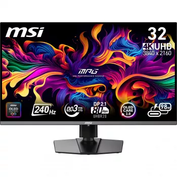 MSI MPG 322URX QD-OLED Οθόνη υπολογιστή 80 cm (31,5 ίντσες) 3840 x 2160 Pixel 4K Ultra HD Μαύρο