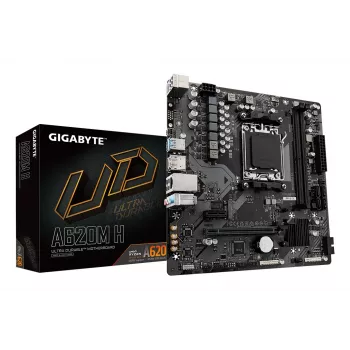 GIGABYTE A620M H μητρική πλακέτα - Υποστηρίζει AMD Ryzen 8000 CPUs, 5+2+2 φάσεις Digital VRM, έως 7200MHz DDR5 (OC), 1xPCIe 4.0 M.2, GbE LAN, USB 3.2 Gen 1