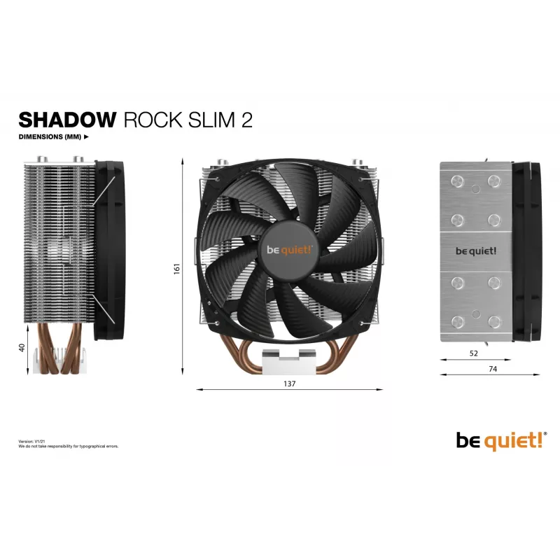 be quiet Shadow Rock slim 2 ψύκτρα CPU