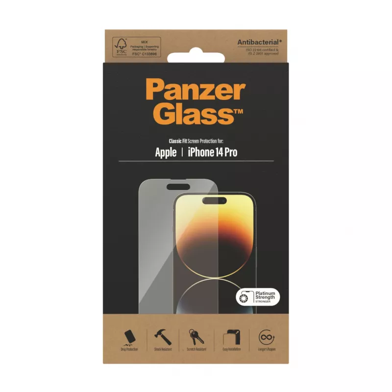 PanzerGlass μεμβράνη προστασίας οθόνης για Apple iPhone 14 Pro Classic Fit