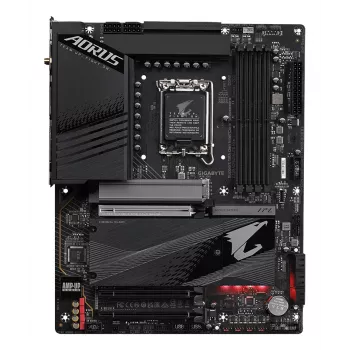 GIGABYTE Z790 AORUS ELITE AX Μητρική πλακέτα - Υποστηρίζει Intel Core 14. Generation, 16*+2+1 Phasen Digital VRM, bis zu 7600 MHz DDR5 (OC), 4x PCIe 4.0 M.2, Wi-Fi 6E, 2,5 GbE LAN, USB 3.2 Gen 2x2