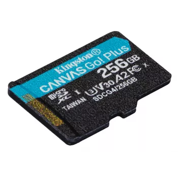 Kingston Technology 256 GB microSDXC Canvas Go Plus Gen4 200R A2 U3 Ατομική συσκευασία χωρίς αντάπτορα