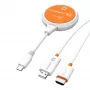 j5create JVAW62 ScreenCast USB-C® ασύρματος επεκτατής οθόνης HDMI™, λευκό και πορτοκαλί