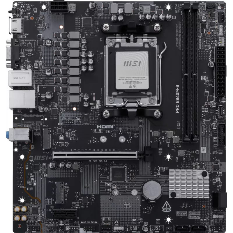 MSI PRO B840M-B Μητρική κάρτα AMD B840 Socket AM5 micro ATX