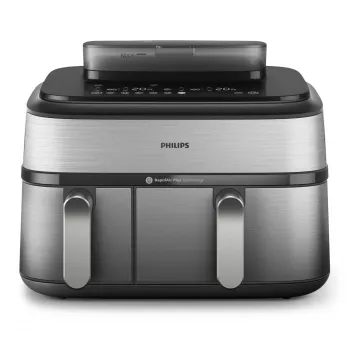 Philips 5000 series NA555/00 Φριτέζα διπλή 9 L ανεξάρτητη 2750 W φριτέζα αέρα ασημί