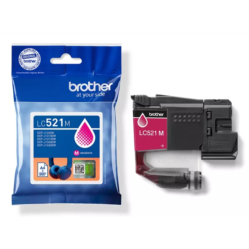 Brother LC521M Original Μελανοδοχείο – Magenta