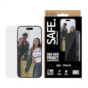 PanzerGlass SAFE. Privacy Προστασία οθόνης για Apple iPhone Air — σκληρυμένο γυαλί, Ultra-Wide Fit, EasyAligner, ανθεκτικό σε γρατσουνιές και κραδασμούς
