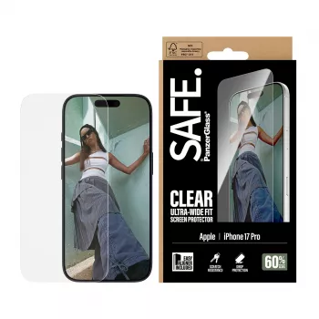 PanzerGlass SAFE. by ® Screen Protector iPhone 17 Pro | Ultra-Wide Fit με EasyAligner