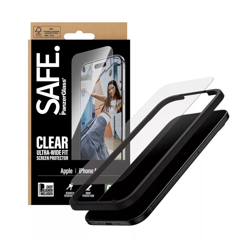 PanzerGlass SAFE. by ® Μεμβράνη προστασίας οθόνης iPhone Air | Ultra-Wide Fit με EasyAligner