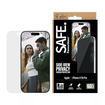 PanzerGlass SAFE. by ® 2-Way Privacy Screen Protector iPhone 17 | iPhone 16 Pro | Ultra-Wide Fit με EasyAligner