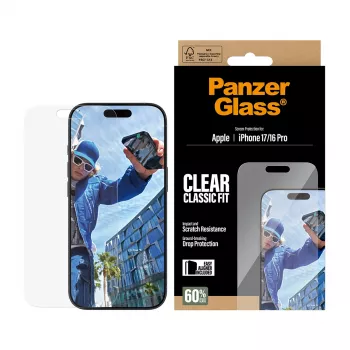 PanzerGlass ® Μεμβράνη προστασίας οθόνης iPhone 17 | iPhone 16 Pro | Classic Fit με EasyAligner