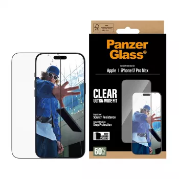PanzerGlass ® Screen Protector iPhone 17 Pro Max | Ultra-Wide Fit με EasyAligner