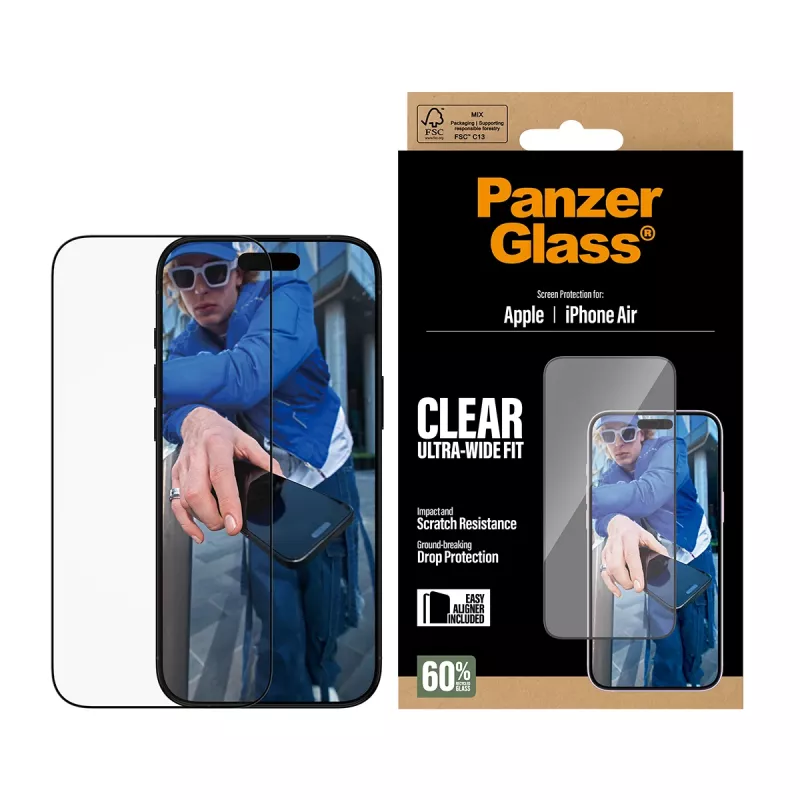 PanzerGlass ® Μεμβράνη προστασίας οθόνης iPhone Air | Ultra-Wide Fit με EasyAligner