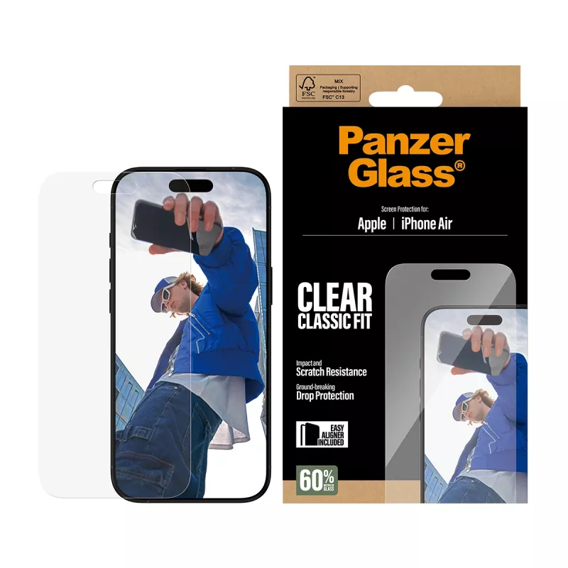 PanzerGlass® Μεμβράνη προστασίας οθόνης iPhone Air | Classic Fit με EasyAligner