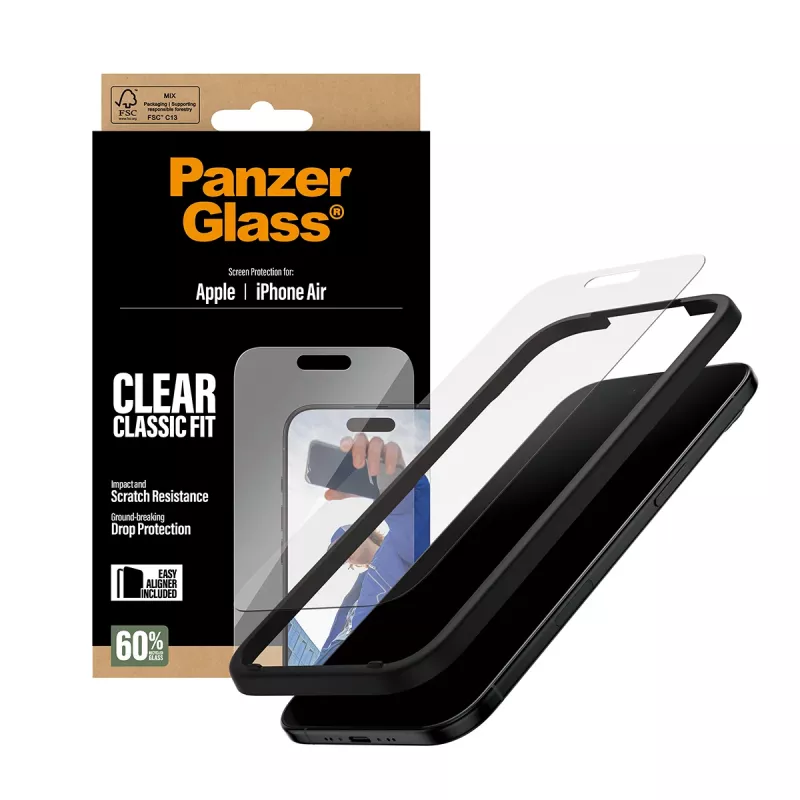 PanzerGlass® Μεμβράνη προστασίας οθόνης iPhone Air | Classic Fit με EasyAligner