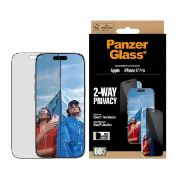 PanzerGlass ® 2-Way Privacy Screen Protector iPhone 17 Pro | Ultra-Wide Fit με EasyAligner