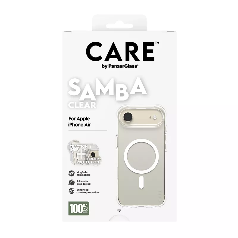 PanzerGlass CARE™ by ® Θήκη Samba Διαφανές με Λευκό MagSafe iPhone Air