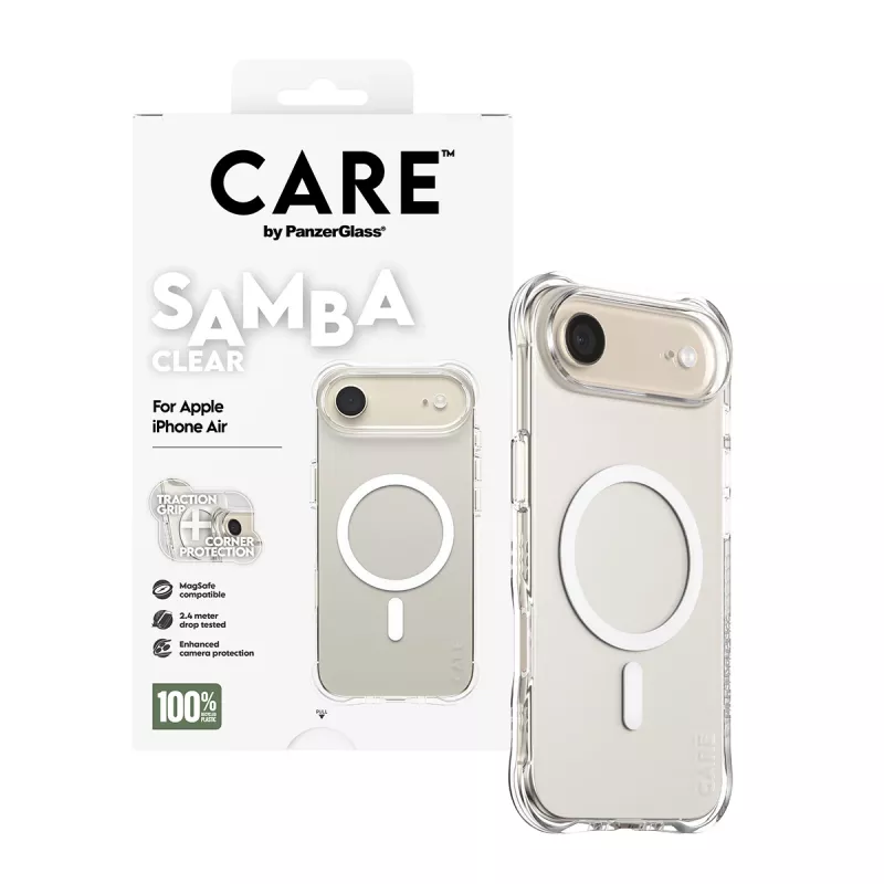 PanzerGlass CARE™ by ® Θήκη Samba Διαφανές με Λευκό MagSafe iPhone Air