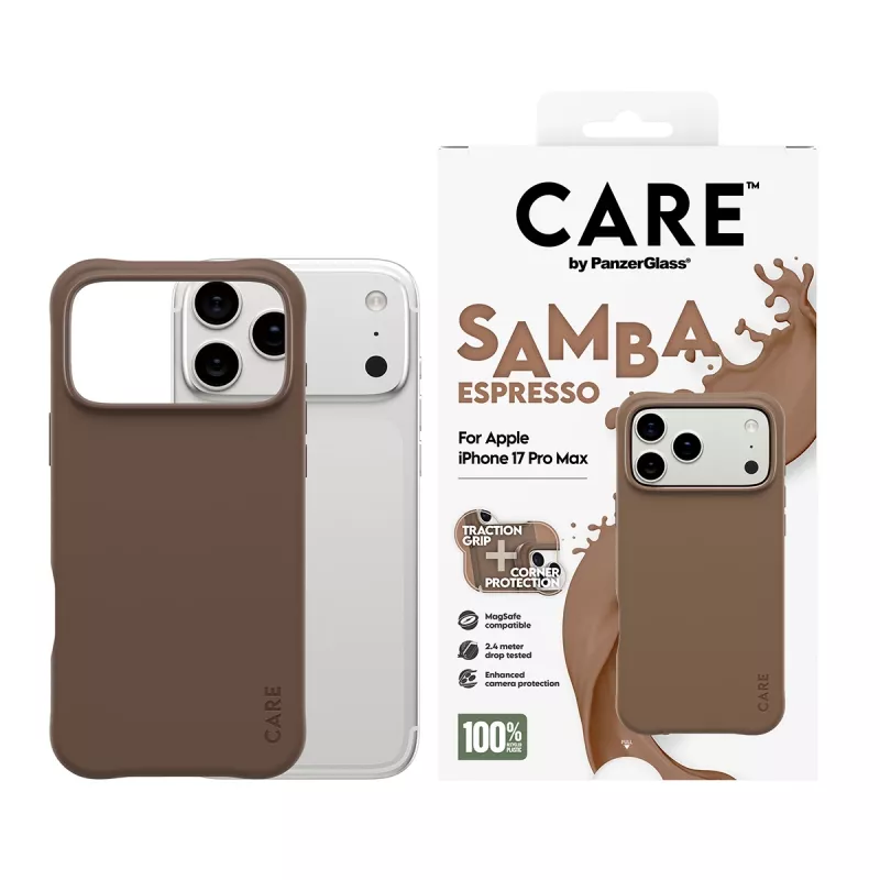PanzerGlass CARE™ by ® Θήκη Samba Espresso με MagSafe iPhone 17 Pro Max
