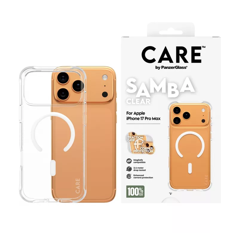 PanzerGlass CARE™ by ® Θήκη Samba Διαφανές με Λευκό MagSafe iPhone 17 Pro Max