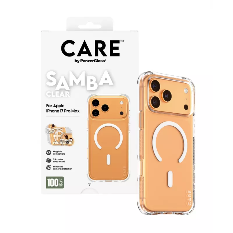 PanzerGlass CARE™ by ® Θήκη Samba Διαφανές με Λευκό MagSafe iPhone 17 Pro Max
