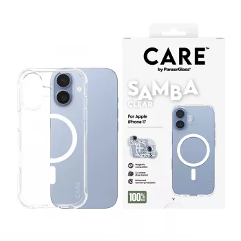 Θήκη PanzerGlass CARE by Fashionable Case Samba Διάφανη με White MagSafe iPhone 17