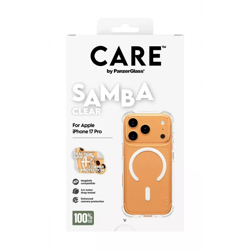 PanzerGlass CARE™ by ® Θήκη Samba Διαφανές με Λευκό MagSafe iPhone 17 Pro