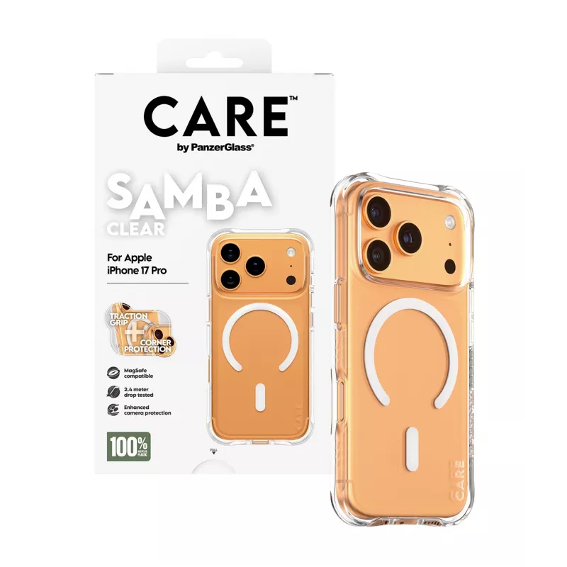 PanzerGlass CARE™ by ® Θήκη Samba Διαφανές με Λευκό MagSafe iPhone 17 Pro