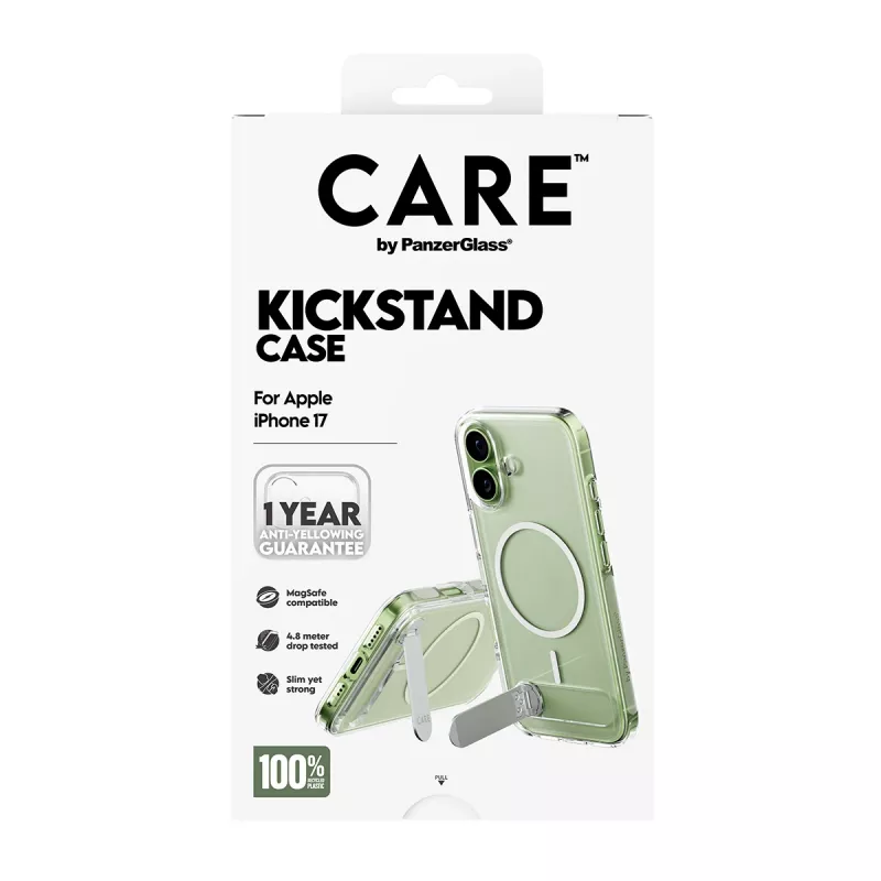 PanzerGlass CARE by Θήκη Feature, διαφανές, με Kickstand & MagSafe, iPhone 17