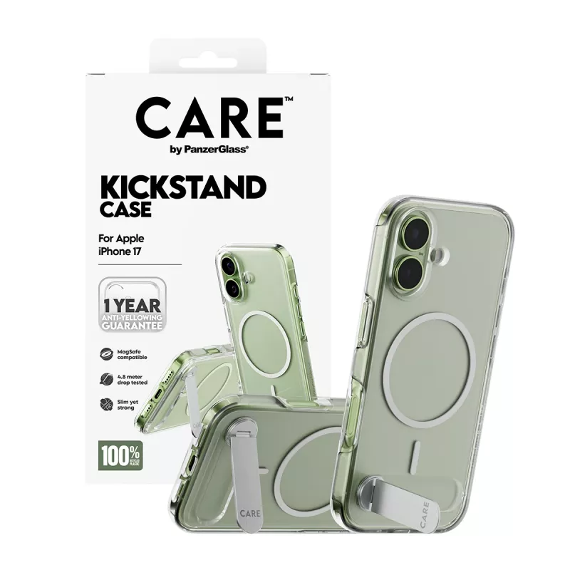 PanzerGlass CARE by Θήκη Feature, διαφανές, με Kickstand & MagSafe, iPhone 17