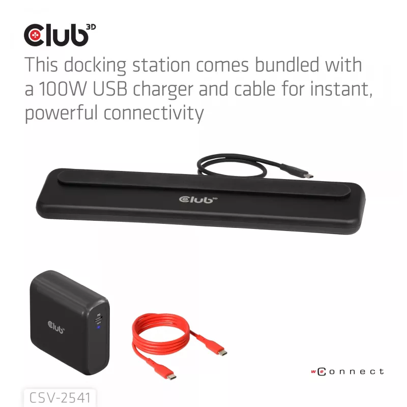 Dockingstation club 3d CSV-2541 USB-C με εξόδους HDMI και DisplayPort