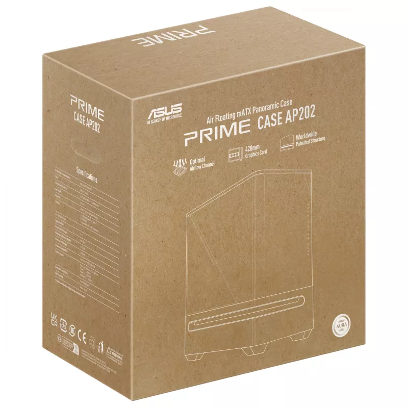 ASUS PRIME AP202 ARGB Midi Tower μαύρο