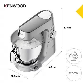 Kenwood Titanium Chef Baker XL Μίξερ κουζίνας 1200 W 7 L ανοξείδωτο ατσάλι