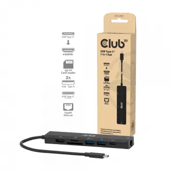 CLUB3D CSV-2553 Hub διασύνδεσης USB Type-C 5000 Mbit/s Μαύρο