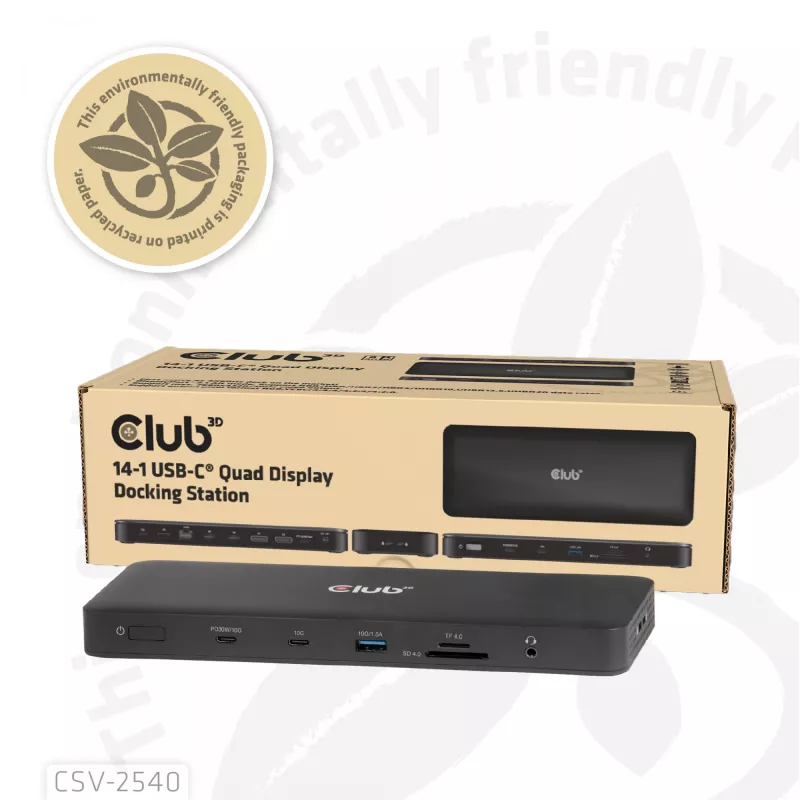 Docking station CLUB 3D 14-1 USB-C Quad Display USB4 με 2× υποδοχές USB 2.0