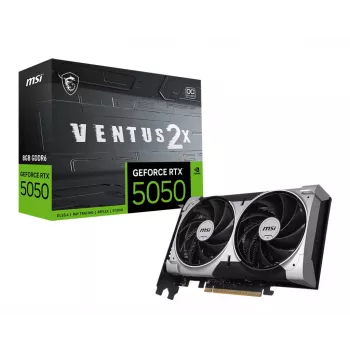 Κάρτα γραφικών MSI GeForce RTX 5050 8 GB GDDR6, PCIe 5.0, 2560 CUDA, 2602 MHz Boost, 128-Bit, 3x DP 2.1b + 1x HDMI 2.1b, 130 W, 2 ανεμιστήρες