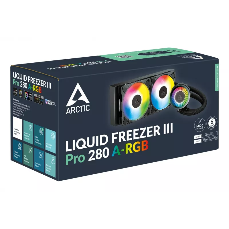ARCTIC Liquid Freezer III Pro 280 A-RGB - Πολυσυμβατή All-in-One Υδρόψυξη CPU με A-RGB