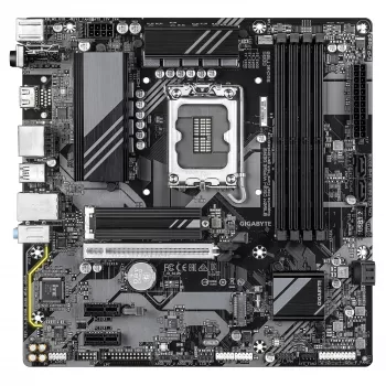 GIGABYTE B760M DS3H WIFI6E GEN5 Μητρική κάρτα - Υποστηρίζει Intel Core 14ης γενιάς CPUs, 6+2+1 φάσεις Digital VRM, έως 5600MHz DDR5, 2xPCIe 4.0 M.2, Wi-Fi 6E, 2.5GbE LAN, USB 3.2 Gen2