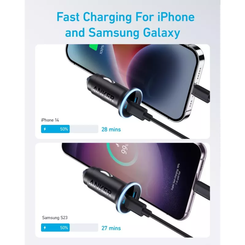 ANKER 325 1a1c 53w Pd Φορτιστής Αυτοκινήτου Με Pps